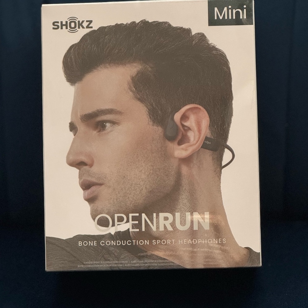 Shokz OpenRun Mini Black Bone Conduction Sport Headphones NWT